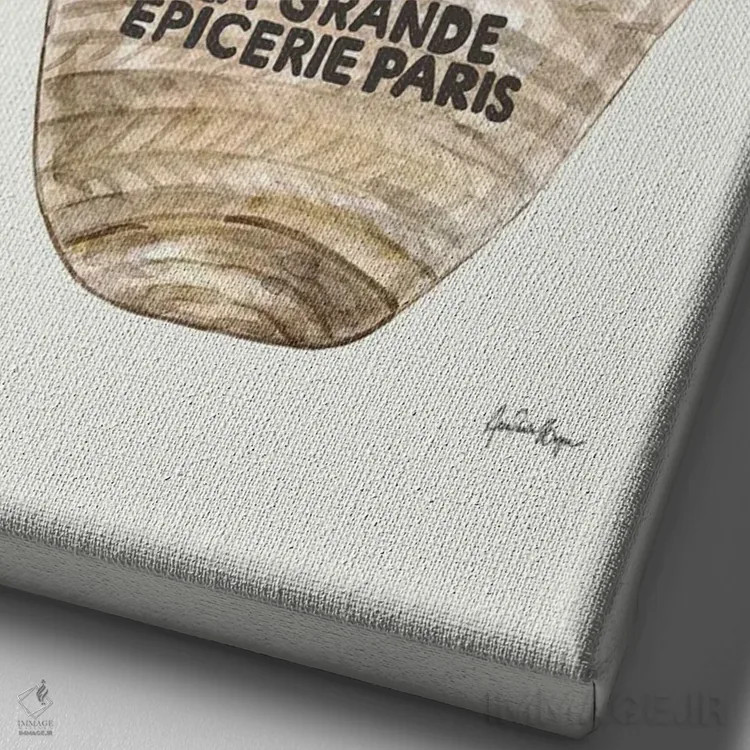 تابلو سبک زندگی پاریسی اثر آنا پائولا هوپه - نمای نزدیک بافت بوم