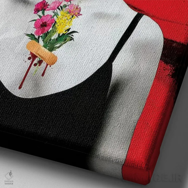 تابلو فریدا فلوریدا اثر آنا پائولا هوپه - نمای نزدیک بافت بوم