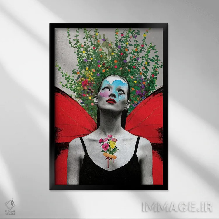 تابلو فریدا فلوریدا اثر آنا پائولا هوپه - نمای قابدار مشکی