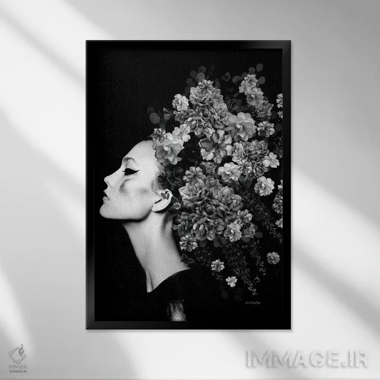 تابلو انسانشناسی سیاه و سفید اثر آنا پائولا هوپه - نمای قابدار مشکی