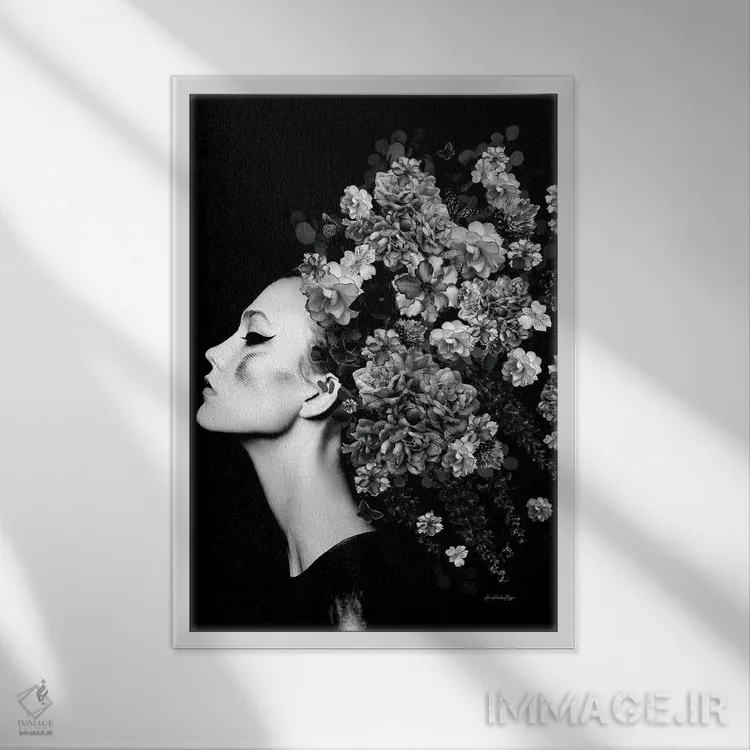 تابلو انسانشناسی سیاه و سفید اثر آنا پائولا هوپه - نمای قابدار سفید