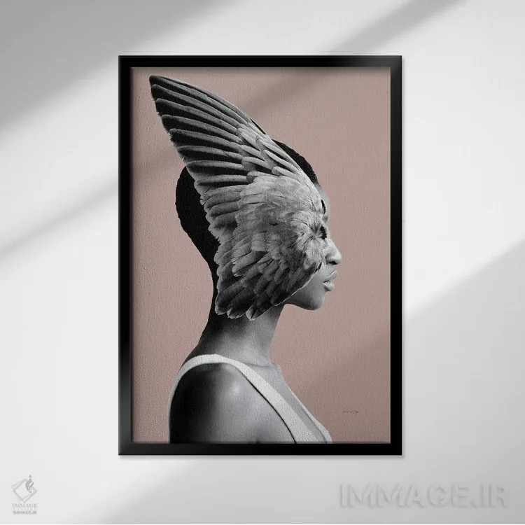 تابلو بلبل اثر آنا پائولا هوپه - نمای قابدار مشکی