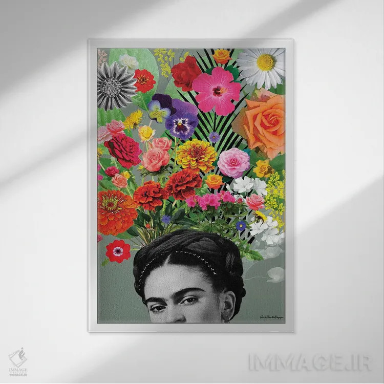 تابلو فریدا و فلور اثر آنا پائولا هوپه - نمای قابدار سفید