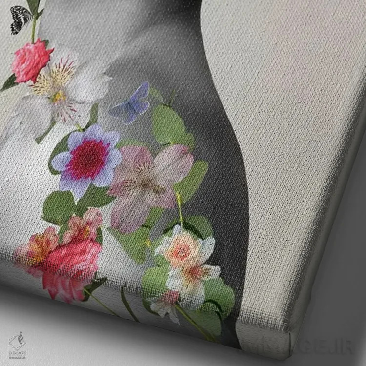 تابلو میکا روزا اثر آنا پائولا هوپه - نمای نزدیک بافت بوم