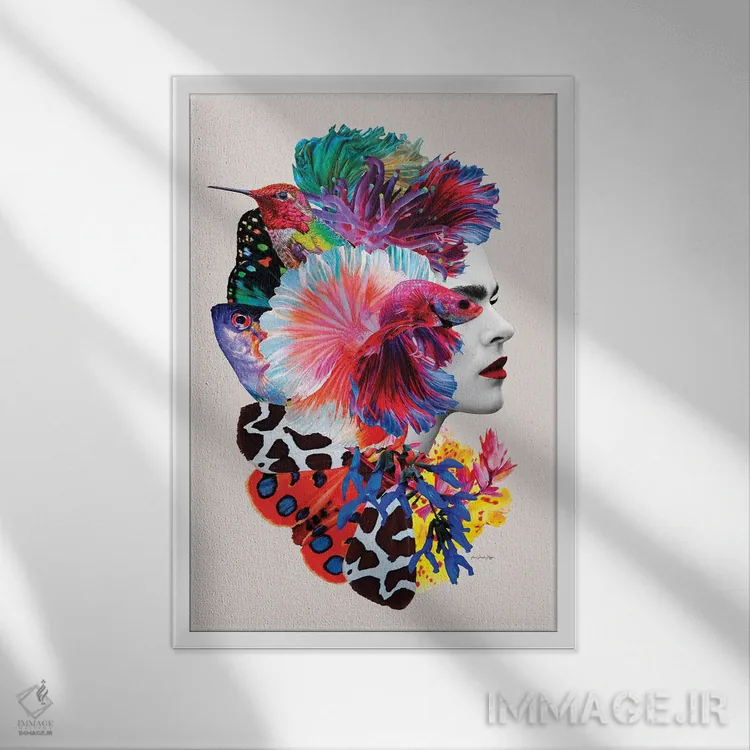 تابلو آنا و دریا اثر آنا پائولا هوپه - نمای قابدار سفید