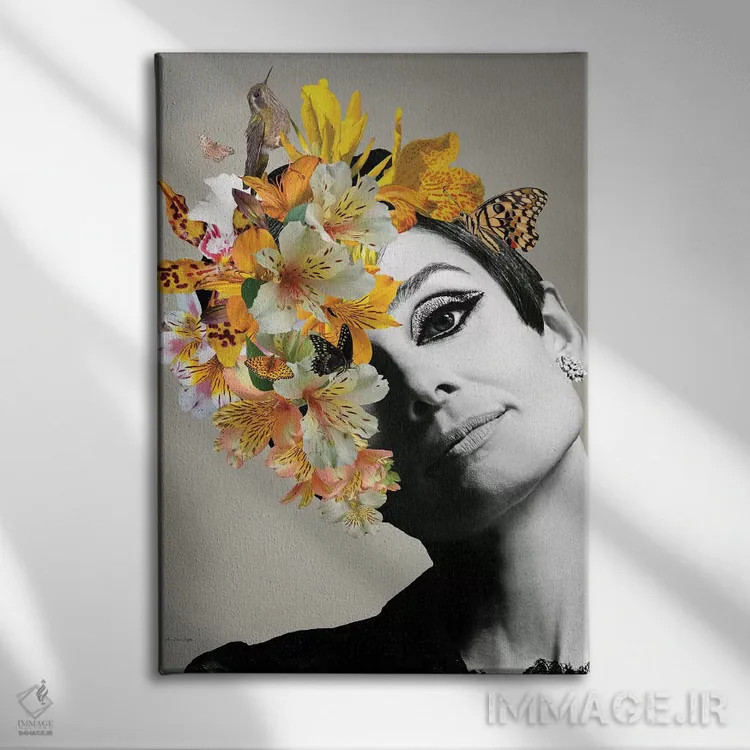 تابلو آدری زرد اثر آنا پائولا هوپه - نمای روبهرو روی دیوار