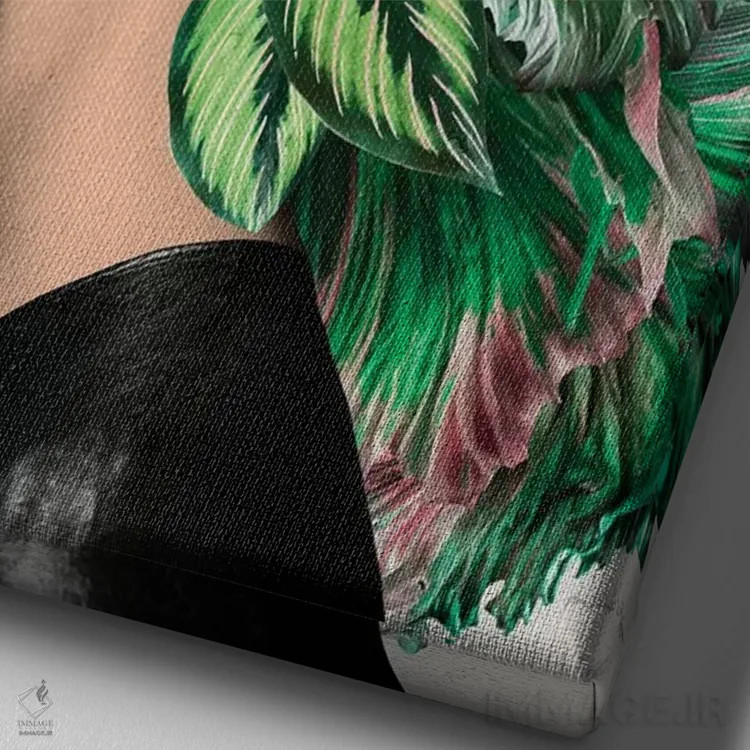 تابلو آنتوریوم اثر آنا پائولا هوپه - نمای نزدیک بافت بوم