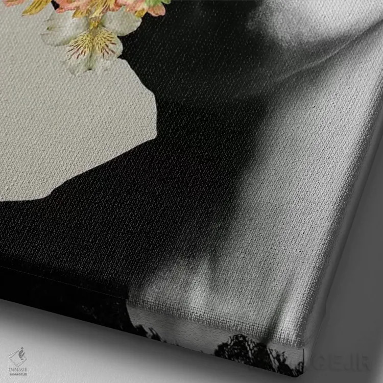 تابلو آدری زرد اثر آنا پائولا هوپه - نمای نزدیک بافت بوم