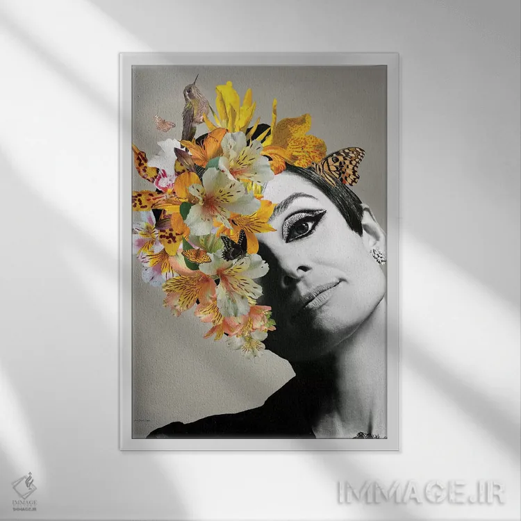 تابلو آدری زرد اثر آنا پائولا هوپه - نمای قابدار سفید