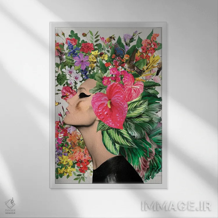 تابلو آنتوریوم اثر آنا پائولا هوپه - نمای قابدار سفید