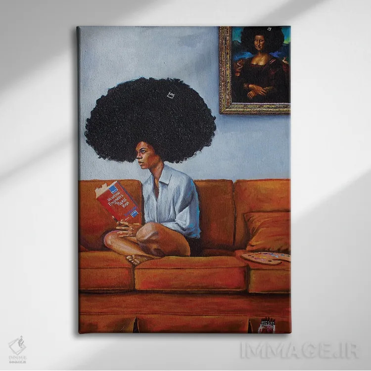 تابلو دوراهی من و من اثر آلو پروسپر - نمای روبهرو روی دیوار