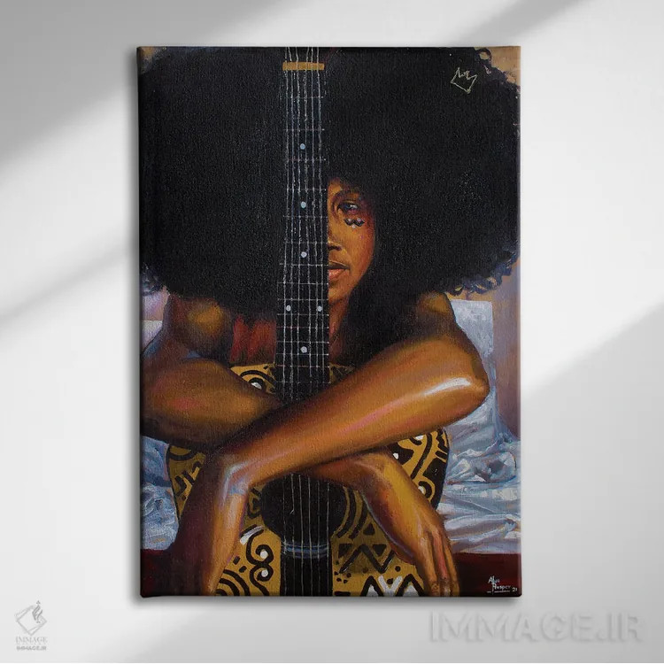 تابلو موسیقی من و من اثر آلو پروسپر - نمای روبهرو روی دیوار