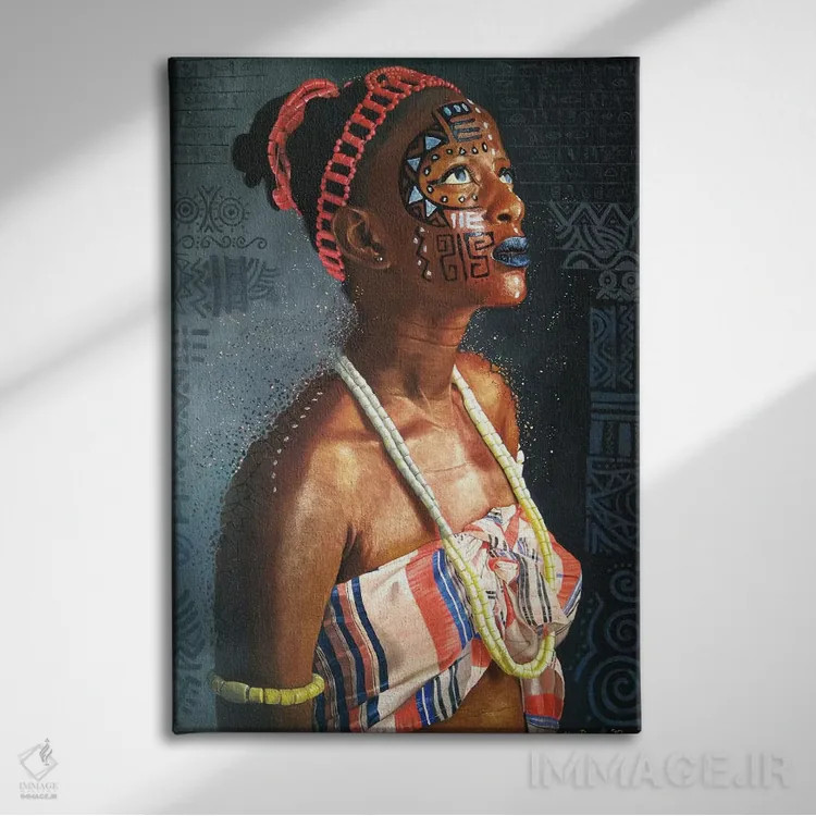 تابلو افول فرهنگ آفریقایی اثر آلو پروسپر - نمای روبهرو روی دیوار