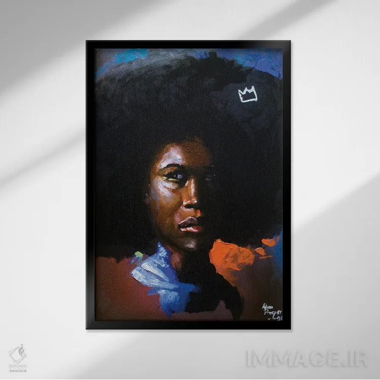 تابلو شانزده اثر آلو پروسپر - نمای قابدار مشکی