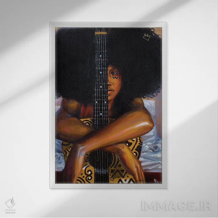 تابلو موسیقی من و من اثر آلو پروسپر - نمای قابدار سفید