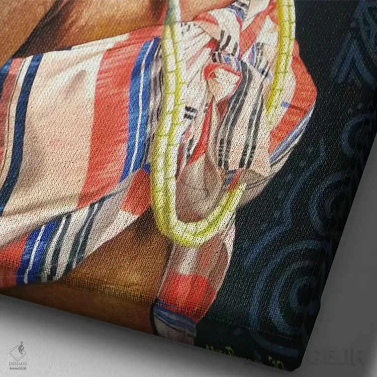تابلو افول فرهنگ آفریقایی اثر آلو پروسپر - نمای نزدیک بافت بوم