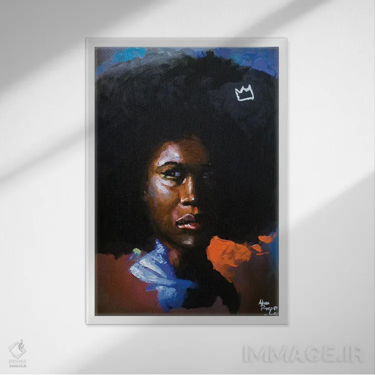 تابلو شانزده اثر آلو پروسپر - نمای قابدار سفید