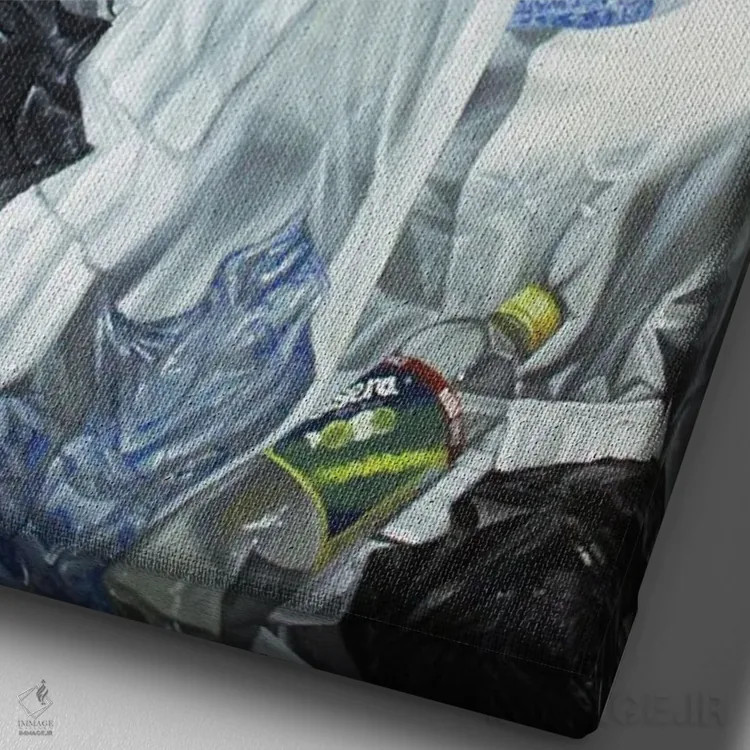 تابلو بیتوجهی اثر آلو پروسپر - نمای نزدیک بافت بوم