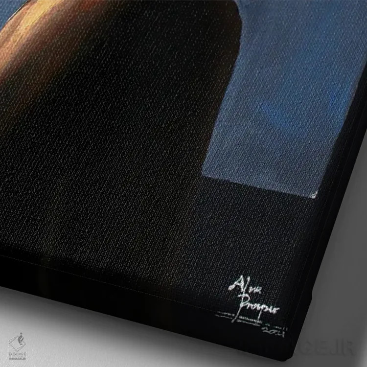 تابلو مصمم اثر آلو پروسپر - نمای نزدیک بافت بوم