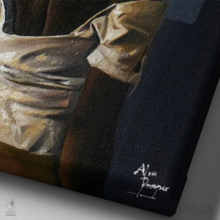 تابلو سرسخت اثر آلو پروسپر - نمای نزدیک بافت بوم