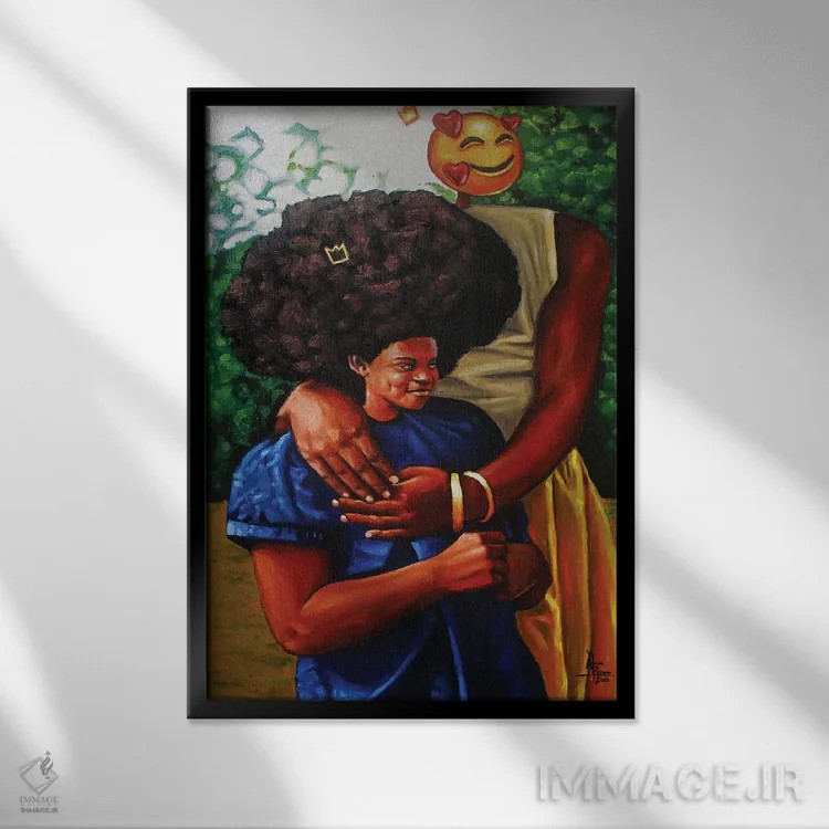 تابلو بگذار عشق باشد و عشق بود اثر آلو پروسپر - نمای قابدار مشکی