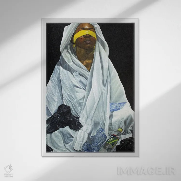 تابلو بیتوجهی اثر آلو پروسپر - نمای قابدار سفید