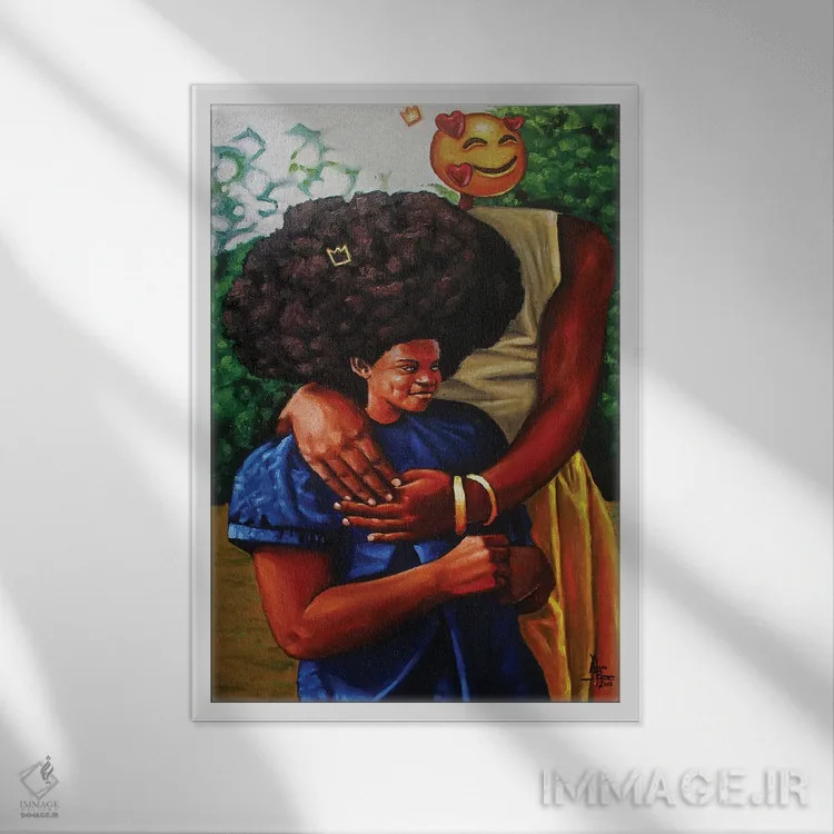 تابلو بگذار عشق باشد و عشق بود اثر آلو پروسپر - نمای قابدار سفید