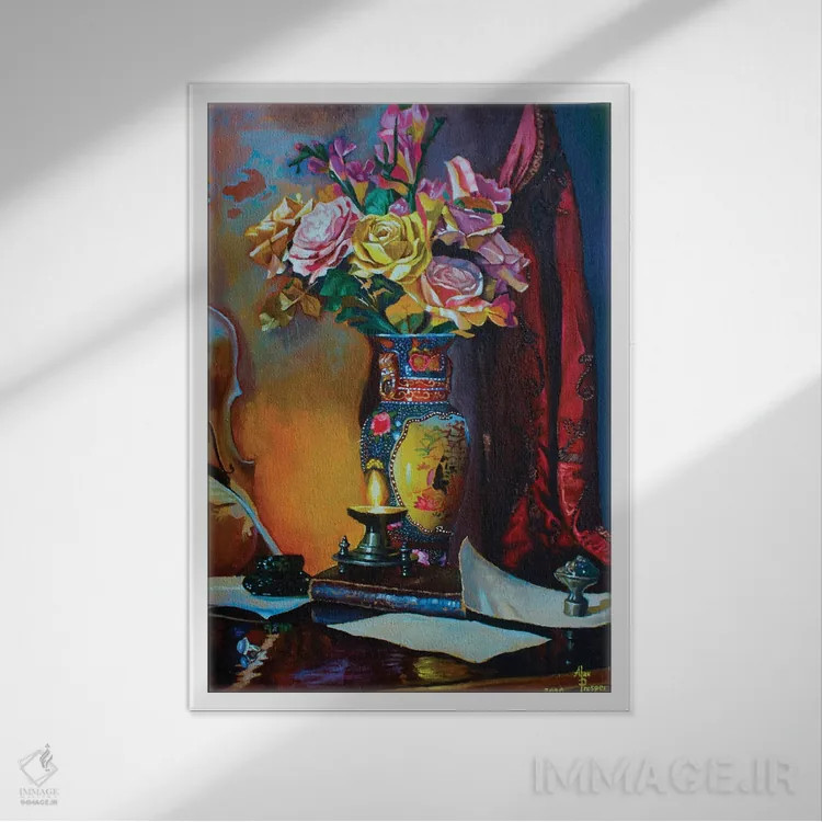 تابلو نامهای به عاطفه اثر آلو پروسپر - نمای قابدار سفید