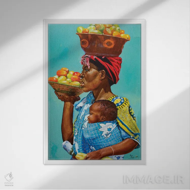 تابلو تلاش و تقلا اثر آلو پروسپر - نمای قابدار سفید