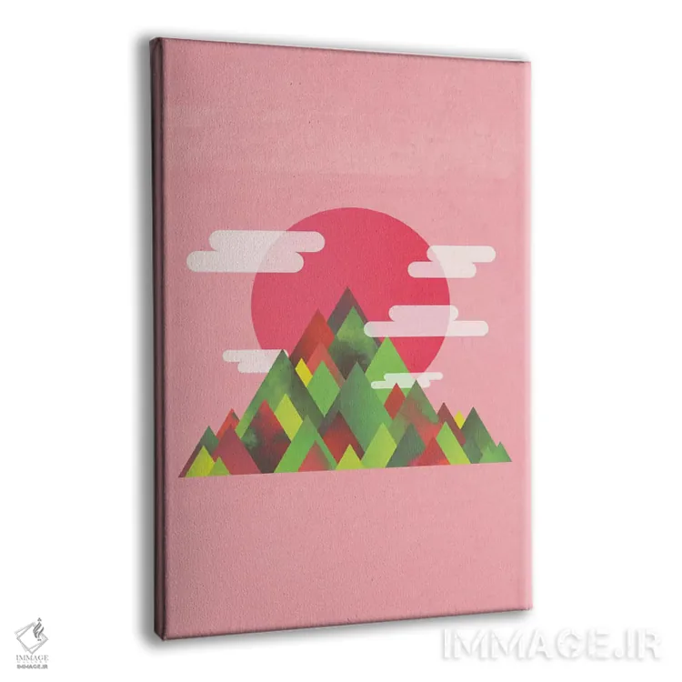 تابلو بوم و پوستر دیواری طرح «Pink Peaks» اثر Adam Priester - نمای پرسپکتیو محصول
