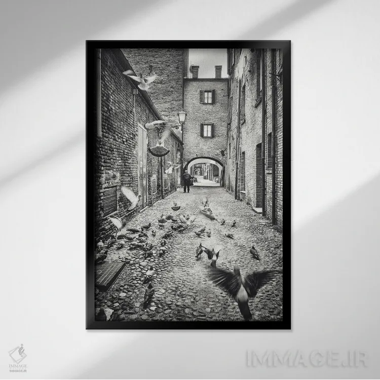 تابلو فرارا I اثر آلساندرو پاسرینی - نمای قابدار مشکی