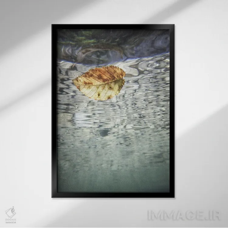 تابلو برگها I اثر آلساندرو پاسرینی - نمای قابدار مشکی