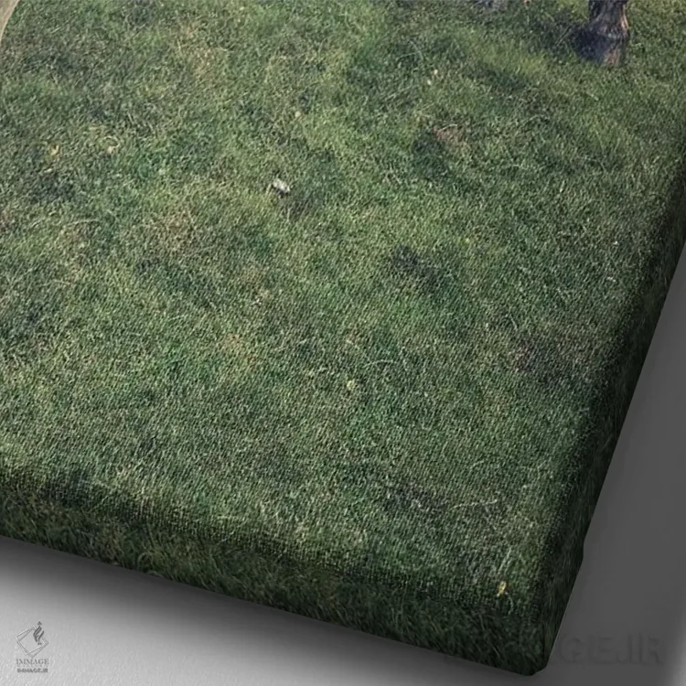 تابلو تبت کوچک VII اثر آلساندرو پاسرینی - نمای نزدیک بافت بوم