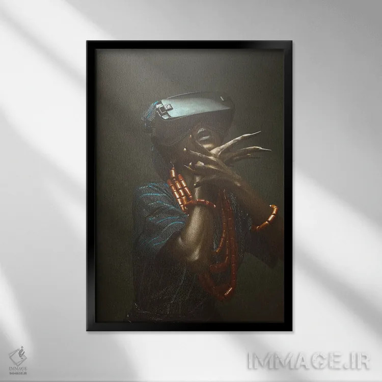 تابلو بدآموزی یک نسل، دانش اثر آدنیران آدسانیا - نمای قابدار مشکی