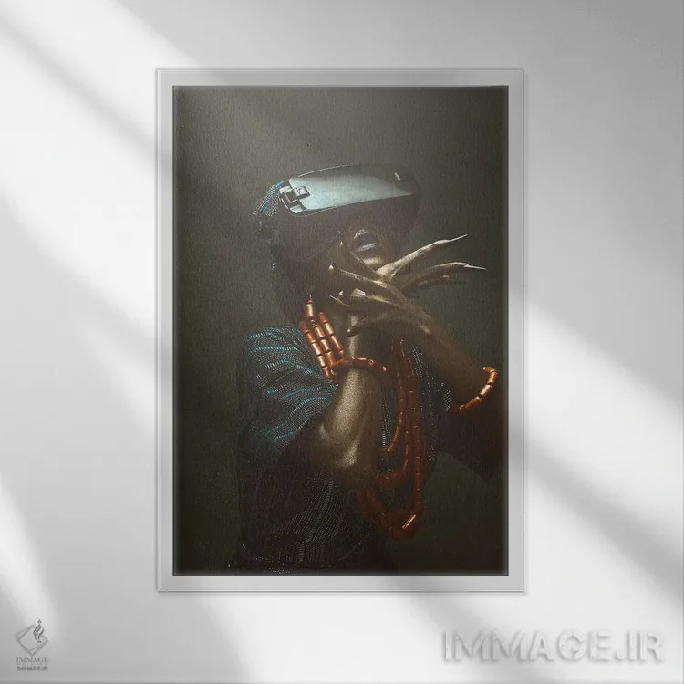 تابلو بدآموزی یک نسل، دانش اثر آدنیران آدسانیا - نمای قابدار سفید