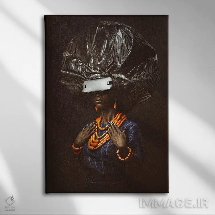 تابلو کیهان خرد اثر آدنیران آدسانیا - نمای روبهرو روی دیوار