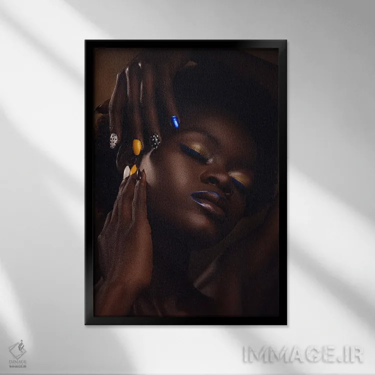 تابلو پوست شکلاتی اثر آدنیران آدسانیا - نمای قابدار مشکی