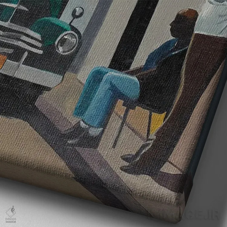 تابلو کوبای آرام، کوبا اثر آن دو پلنتی - نمای نزدیک بافت بوم