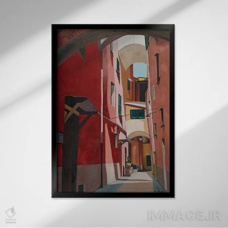 تابلو پورتو مائوریتزیو، ایتالیا اثر آن دو پلنتی - نمای قابدار مشکی