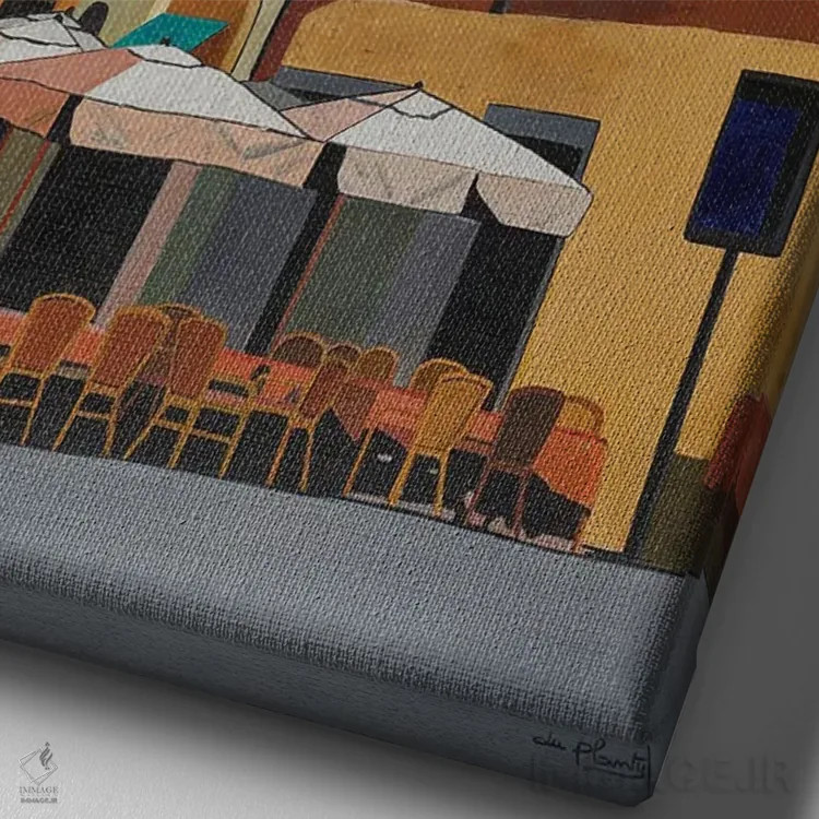 تابلو رم، ایتالیا اثر آن دو پلنتی - نمای نزدیک بافت بوم