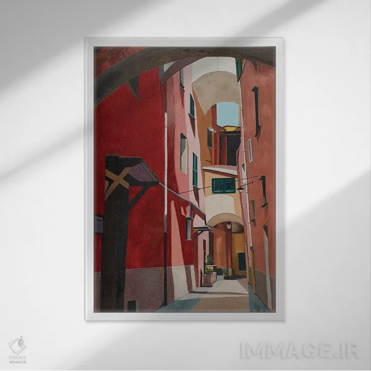 تابلو پورتو مائوریتزیو، ایتالیا اثر آن دو پلنتی - نمای قابدار سفید