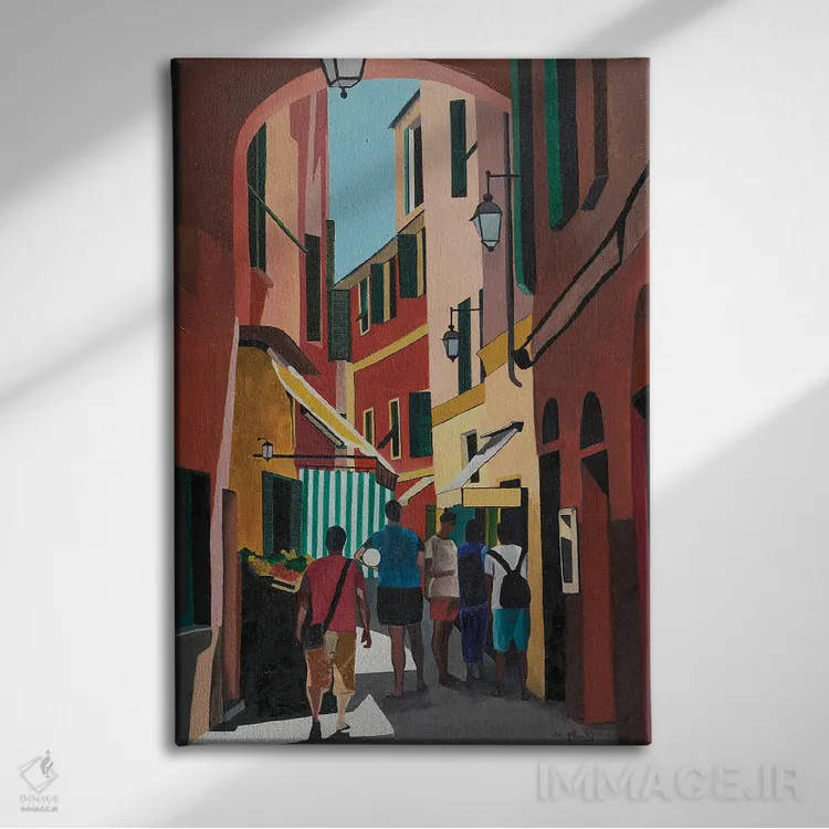 تابلو لایگوئلیا، ایتالیا اثر آن دو پلنتی - نمای روبهرو روی دیوار