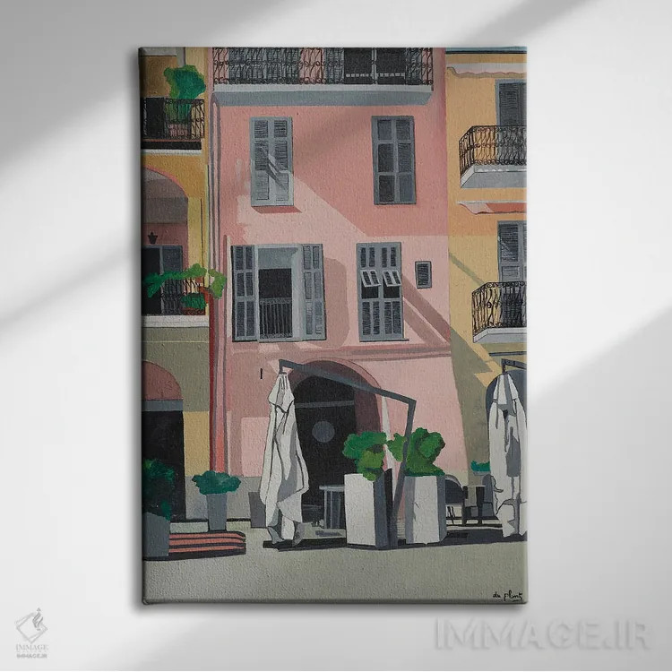 تابلو ایمپریا صورتی، ایتالیا اثر آن دو پلنتی - نمای روبهرو روی دیوار