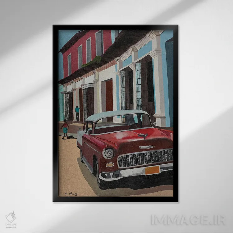 تابلو ترینیداد، کوبا اثر آن دو پلنتی - نمای قابدار مشکی