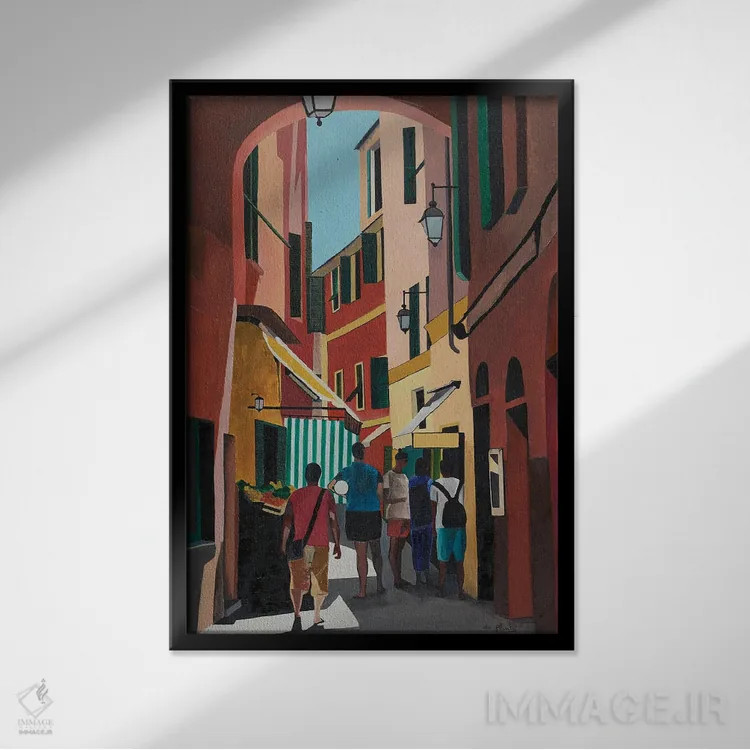 تابلو لایگوئلیا، ایتالیا اثر آن دو پلنتی - نمای قابدار مشکی