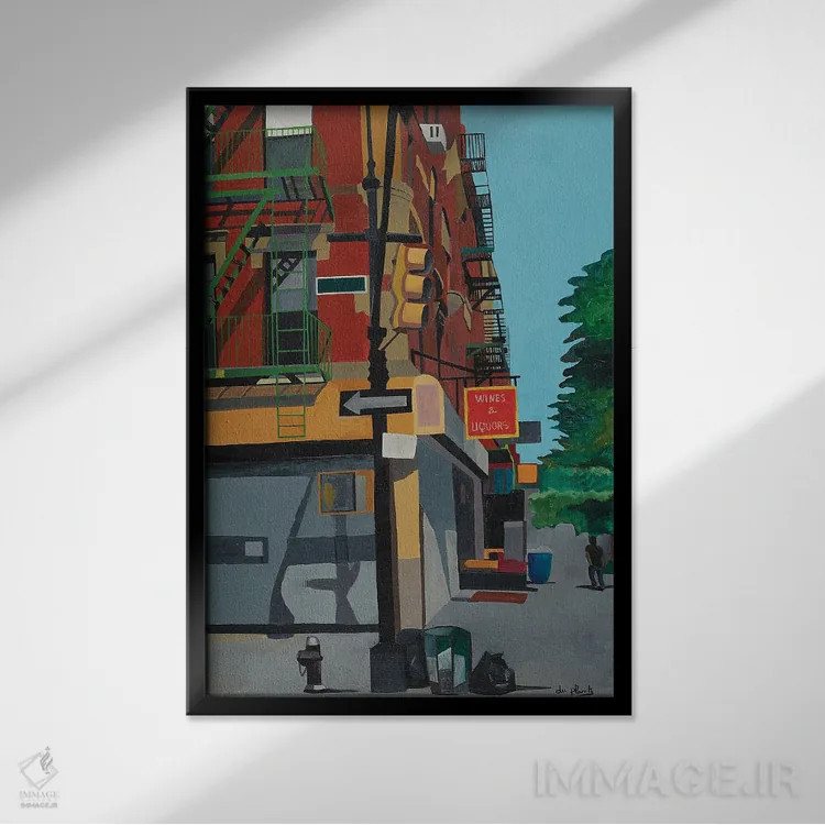 تابلو هارلم، نیویورک اثر آن دو پلنتی - نمای قابدار مشکی