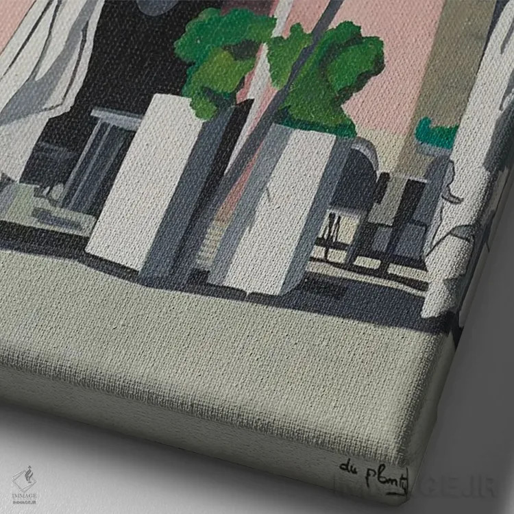 تابلو ایمپریا صورتی، ایتالیا اثر آن دو پلنتی - نمای نزدیک بافت بوم