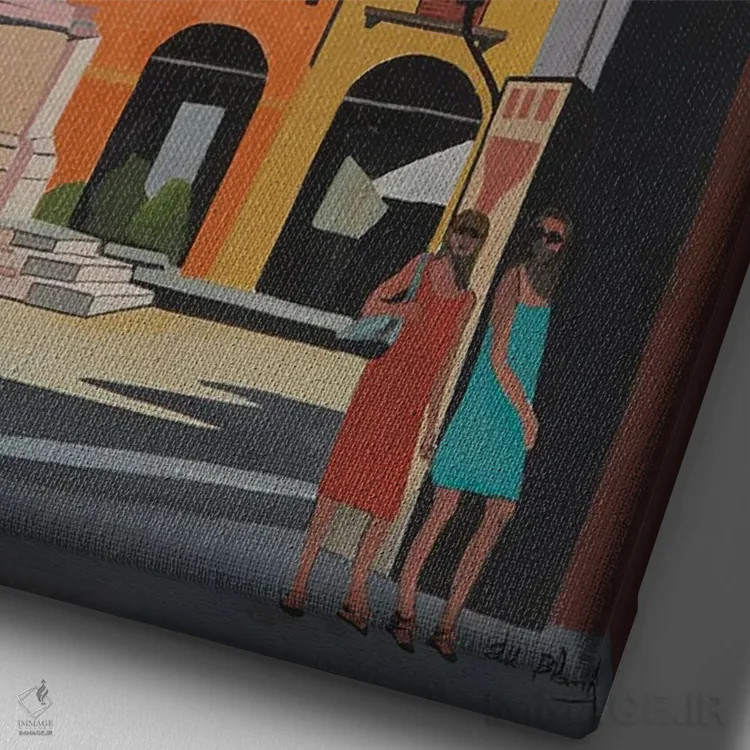 تابلو ورچلی، ایتالیا اثر آن دو پلنتی - نمای نزدیک بافت بوم