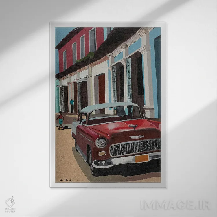 تابلو ترینیداد، کوبا اثر آن دو پلنتی - نمای قابدار سفید