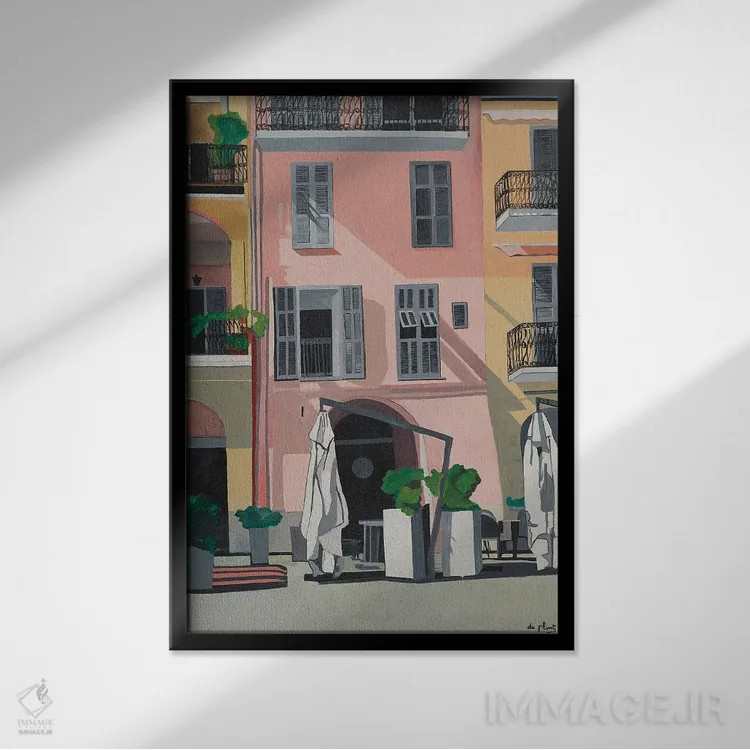 تابلو ایمپریا صورتی، ایتالیا اثر آن دو پلنتی - نمای قابدار مشکی